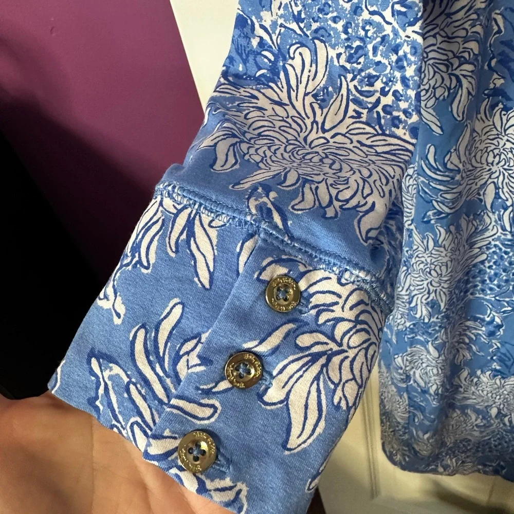 Lily Pulitzer womens size extra large blue long sleeve dress - Picture 2 of 3